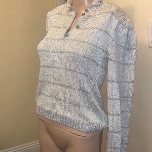 Hand knitted Light grey and silver 80’s hand knitted sweater.